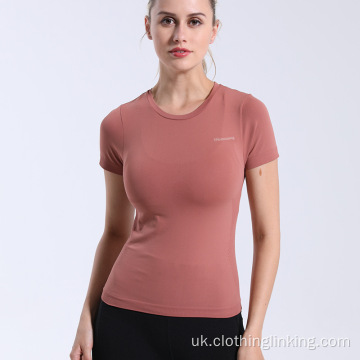 Безшовні футболки для тренувань для жінок